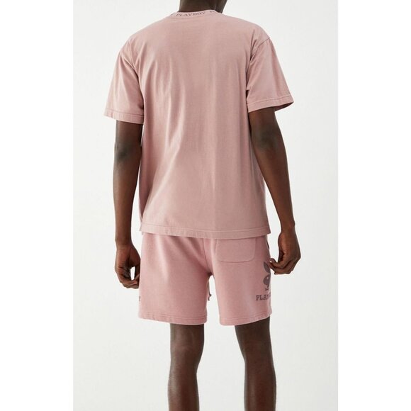 Playboy Bunny M Mauve Crewneck Short Sleeves T-Shirt - Picture 13 of 13